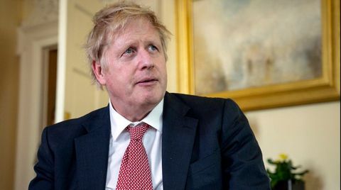 Boris Johnson, en su primera aparicin tras salir del hospital el pasado 12 de abril