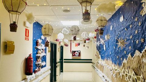 Para hacer m�s agradable la estancia, se decora los pasillos y otras estancias del hospital.