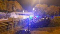 Imagen de un accidente el 1 de enero en Barcelona.