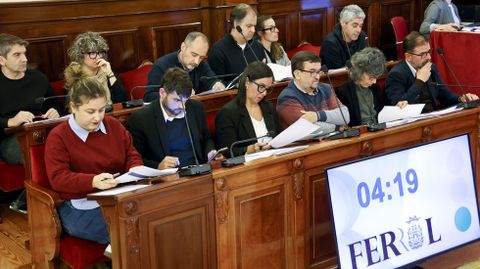 Concejales de la oposici�n en una foto de archivo durante un pleno municipal.