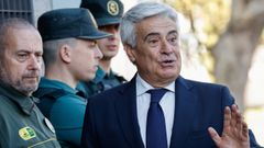 Pedro Rocha, a su llegada al juzgado de Majadahonda
