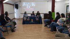 Un momento do acto de presentaci�n des iniciativas en As Pontes.