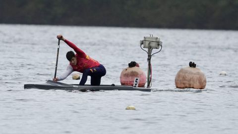 Pablo Crespo, durante su participaci�n en el selectivo del C1 500 en Trasona.