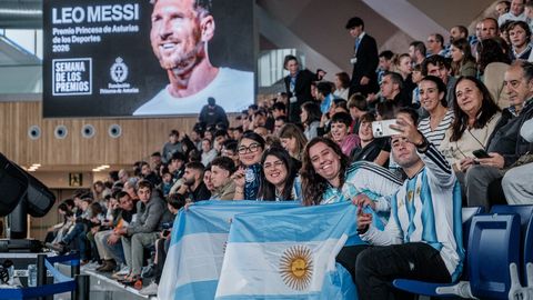 Acto de Leo Messi en el Palacio de los Deportes de Oviedo