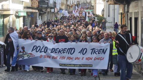 La gran manifestaci�n que el pasado 30 de noviembre reuni� a miles de ciudadanos de las comarcas de Ferrolterra, Eume y Ortegal  para exigir la modernizaci�n del tren.