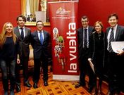 Loro�o, Calvo, Curr�s, Guill�n, Castro y Lete, en la presentaci�n de la �ltima etapa.