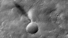 La imagen muestra un demonio de polvo captado por una sonda de la Agencia Espacial Europea (ESA)