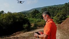 Los comuneros de montes de Belesar vigilan sus montes con un dron