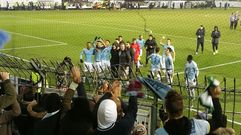 Celtistas en la victoria del Celta en Atenas