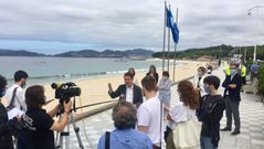 Samil presume de bandera azul en un d�a de lluvias