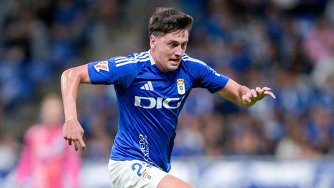 Carlos Dotor, durante el Real Oviedo-Real Racing