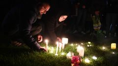 Vigilia nocturna en el lugar en el que fue asesinado David Amess 