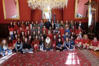 Los alumnos franceses del Peleteiro fueron recibidos por el alcalde. 