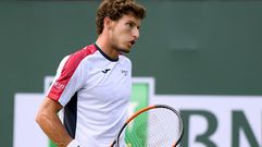 Pablo Carreo, en su partido frente a Kevin Anderson en Indian Wells