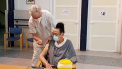 La vacunaci�n de la segunda dosis comenz� en la residencia Terceira Idade de Burela