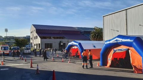 En FIMO se ha instalado el hospital de campa�a para ampliar la seguridad del dispositivo de vacunaci�n