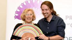 Manuela Carmena, con Pablo Iglesias