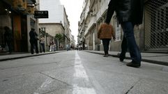 La ourensana calle de Santo Domingo fue escenario de una de las denuncias