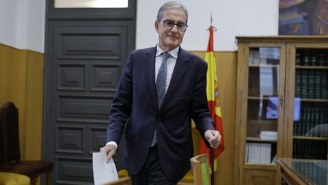 El presidente del Tribunal Superior de Xustiza, José María Gómez y Díaz-Castroverde, este lunes 