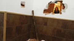 Los ladrones entraron en el estanco de Taboada despu�s de abrir un agujero en una pared