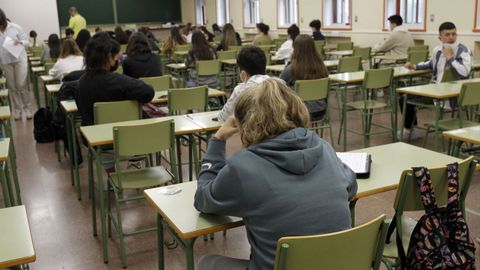 En la imagen, una de las aulas de la Polit�cnica de Esteiro donde se desarrollan las pruebas