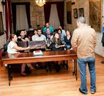 El alcalde se reuni� con los trabajadores en el Concello. 