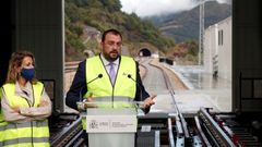 El presidente del Principado de Asturias en el acto de inauguracin de la Variante