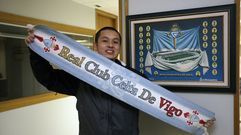 Hidetoshi Mori, en la redacci�n de La Voz en Vigo