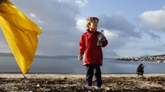 Limpieza de la playa de Barra�a del programa de Ecomar y Jealsa