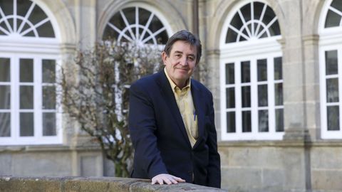 Luis Garca Montero, director del Instituto Cervantes, este viernes en Santiago. 
