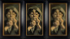 �Home fumando (Retrato de Llamazares)� es una de las escasas obras de los primeros a�os de Castelao como pintor