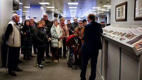 Un momento de la visita que hicieron en febrero lectores de la edición de Ferrol