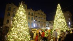 Iluminaci�n navide�a de Pontevedra el a�o pasado