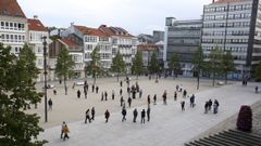 La plaza de Armas, en una foto tomada a mediados de mayo del 2020, cuando se abri� al p�blico
