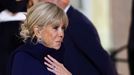 Brigitte Macron antes de la cena en el palacio del El�seo con el primer ministro de Croacia