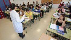 Un aula de un instituto gallego a principios del �ltimo curso (archivo)