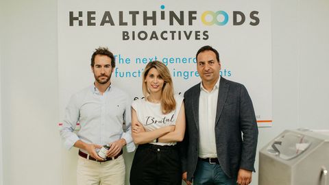 Miguel, Elena y Alfredo, tres de los fundadores de la empresa biotecnolgica gallega Healthinfoods