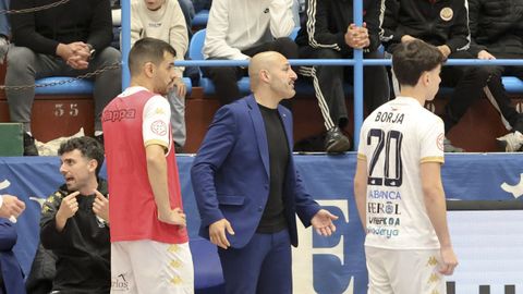 Pol, Orz�ez y el canterano Borja, que tuvo minutos. 