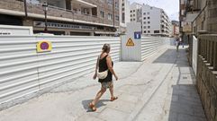 Aspecto de la calle Madrid, en Sanxenxo, esta semana