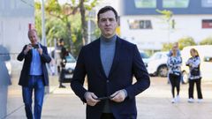 David Snchez, hermano del presidente del Gobierno, Pedro Snchez, a su llegada al juzgado para prestar declaracin. 