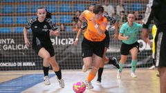 Irene Suárez, durante el partido de pretemporada ante el 5 Coruña.