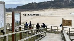 Rodaje de �Las hijas de la criada� en la playa de Area Maior de Muros