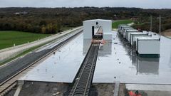 Otra imagen del cambiador de ancho durante las obras