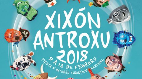 Fragmento del cartel de Antroxu gijonés 2018