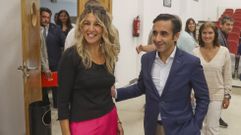 Yolanda Daz y Rey Varela en un momento de la visita al edificio remodelado.