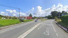 Tramo de la AC-164, a su paso por Bergondo