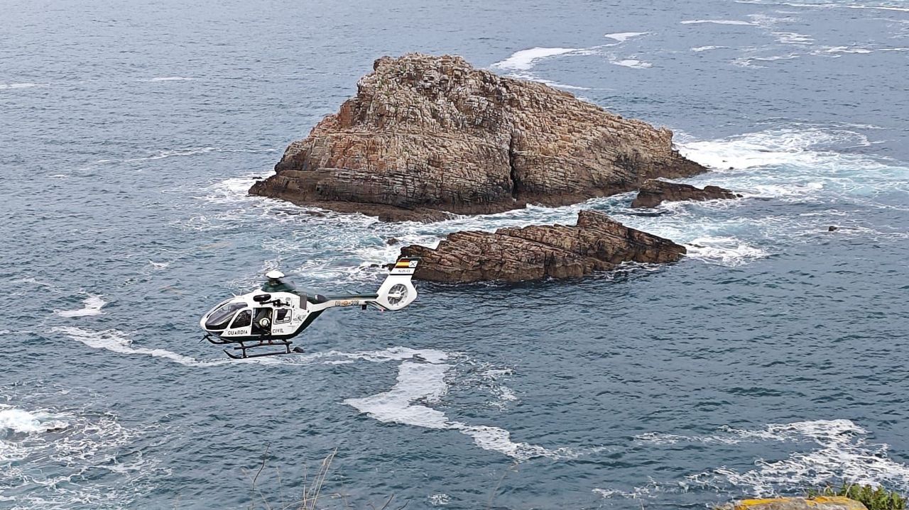 Finalizó sin resultados la octava jornada de búsqueda del pescador desaparecido en Coaña