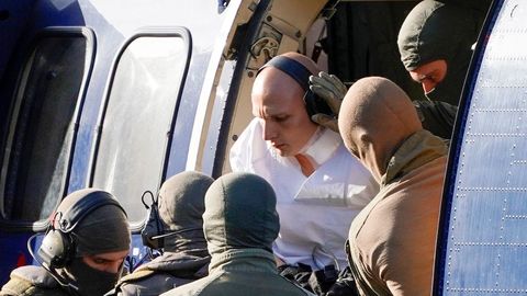 Ell neonazi Stephan Balliet fue trasladado en helic�ptero hasta el Tribunal Supremo Federal en Karlsruhe