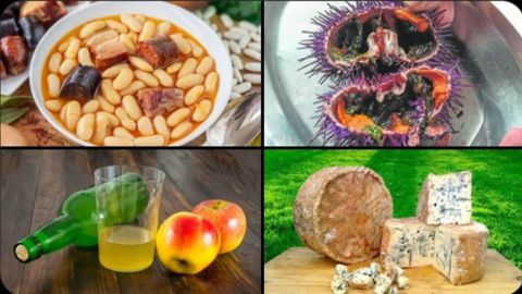 Collage de platos t�picos de Asturias