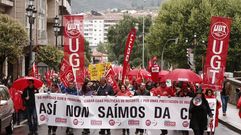 Manifestacin de UGT y CC.OO. por Ourense